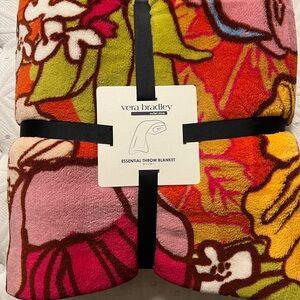 Vera Bradley Bold Floral Throw Blanket - Pink, Orange, Yellow, Green